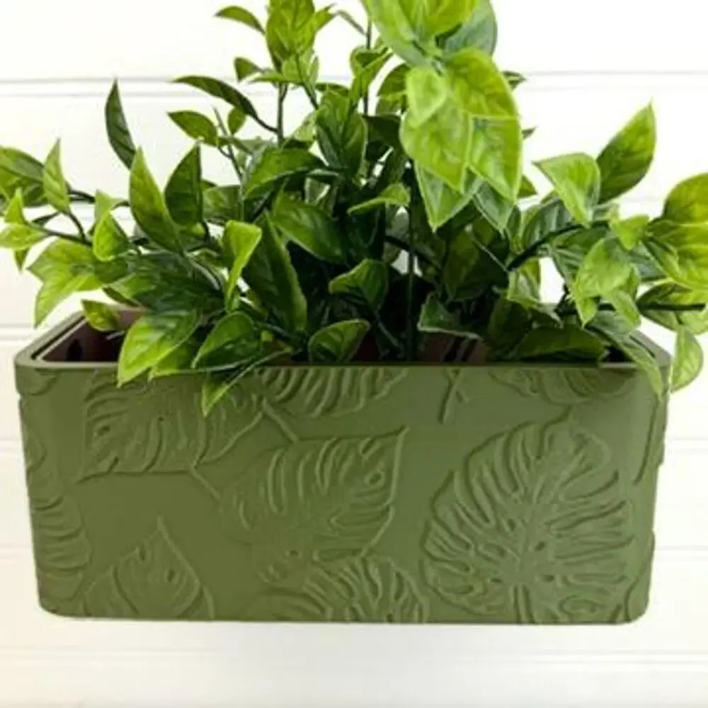 Monstera Wall Planter, Indoor Hanging Plant Pot, Monstera Leaf Design